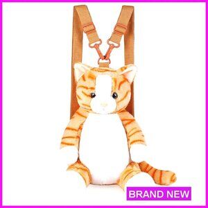 Plush Cat Crossbody Bag with Adjustable Straps, Soft Furry Purse